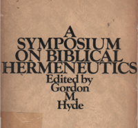 Image of A Symposium on Biblical Hermeneutics