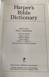 Image of The HarperCollins Bible Dictionary